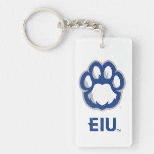 Eastern Illinois Panthers Paw Print & EIU Key Ring