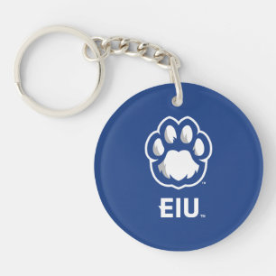 Eastern Illinois Panthers Paw Print & EIU Key Ring
