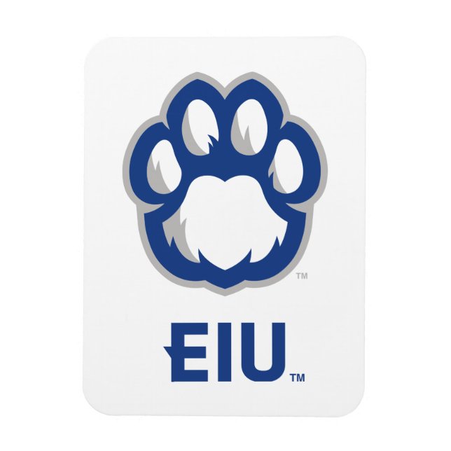 Eastern Illinois Panthers Paw Print & EIU Magnet (Vertical)