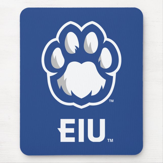 Eastern Illinois Panthers Paw Print & EIU Mouse Pad (Front)