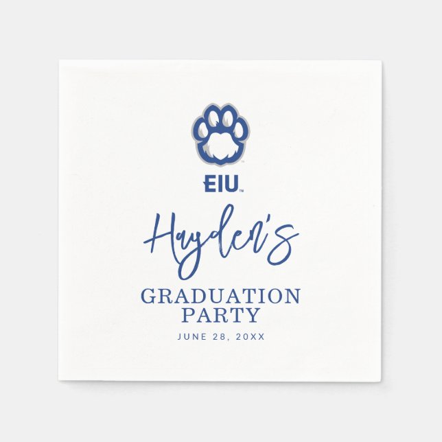Eastern Illinois Panthers Paw Print & EIU Napkin (Front)