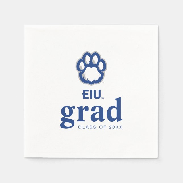 Eastern Illinois Panthers Paw Print & EIU Napkin (Front)