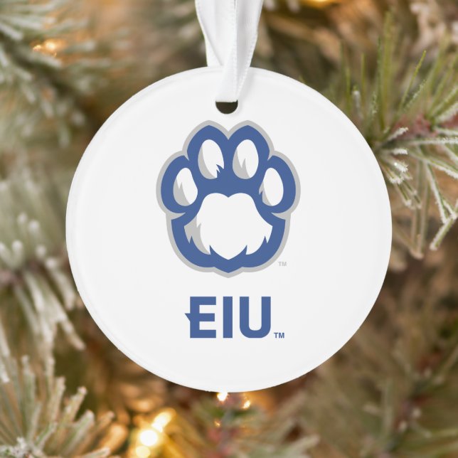 Eastern Illinois Panthers Paw Print & EIU Ornament (Tree)