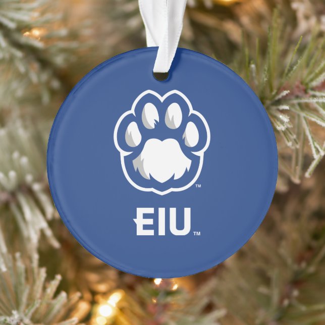 Eastern Illinois Panthers Paw Print & EIU Ornament (Tree)