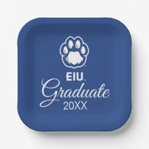 Eastern Illinois Panthers Paw Print & EIU Paper Plate