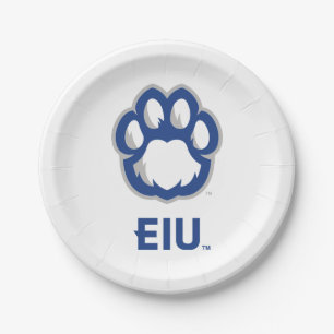 Eastern Illinois Panthers Paw Print & EIU Paper Plate