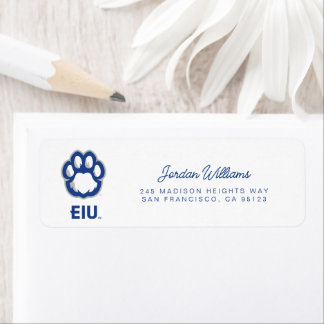 Eastern Illinois Panthers Paw Print & EIU Return Address Label