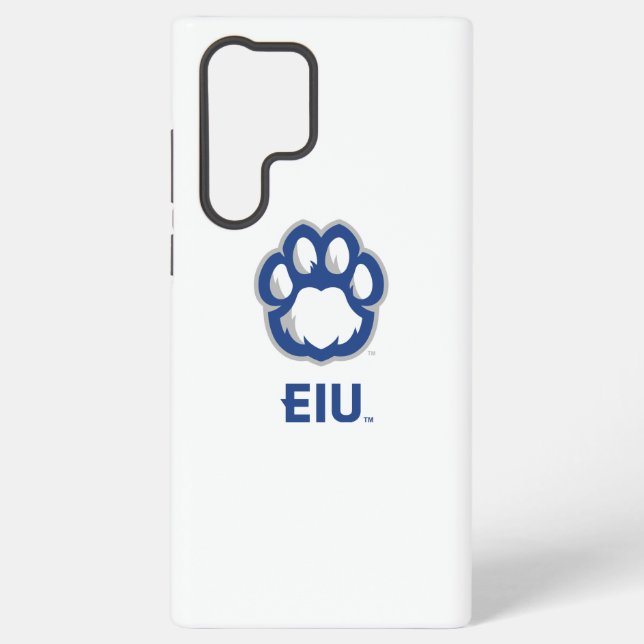 Eastern Illinois Panthers Paw Print & EIU Samsung Galaxy S22 Ultra Case (Back)