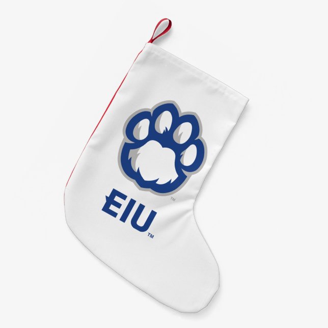 Eastern Illinois Panthers Paw Print & EIU Small Christmas Stocking (Front (Hanging))