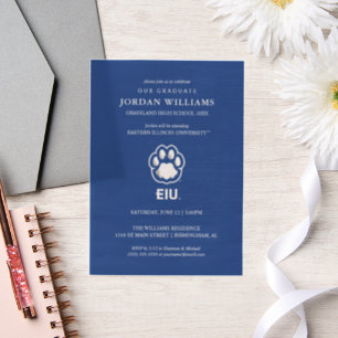Eastern Illinois Panthers Paw Print & EIU Vellum Invitations