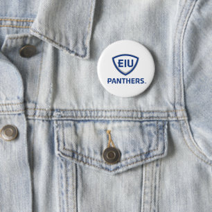 Eastern Illinois Panthers Shield & Wordmark Logo 6 Cm Round Badge