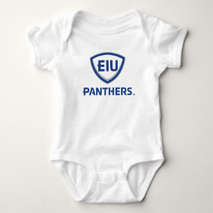 Eastern Illinois Panthers Shield & Wordmark Logo Baby Bodysuit