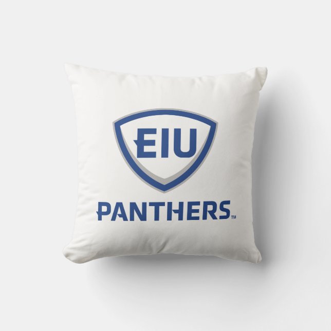 Eastern Illinois Panthers Shield & Wordmark Logo Cushion (Front)