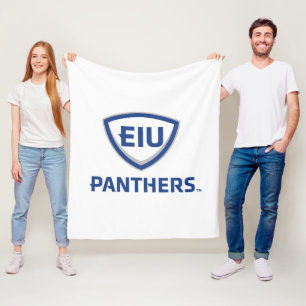 Eastern Illinois Panthers Shield & Wordmark Logo Fleece Blanket