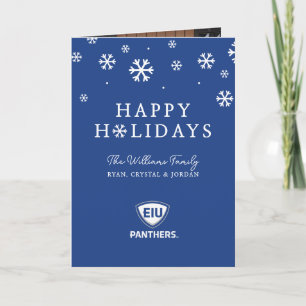 Eastern Illinois Panthers Shield & Wordmark Logo Holiday Card