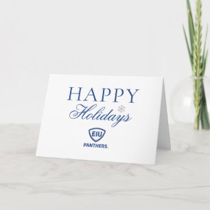 Eastern Illinois Panthers Shield & Wordmark Logo Holiday Card