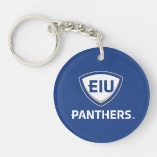 Eastern Illinois Panthers Shield & Wordmark Logo Key Ring
