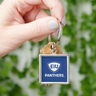 Eastern Illinois Panthers Shield & Wordmark Logo Key Ring