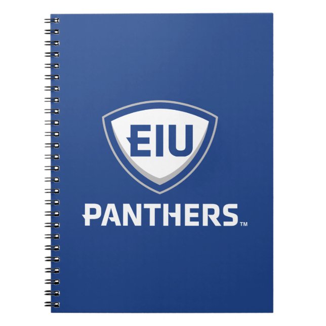 Eastern Illinois Panthers Shield & Wordmark Logo Notebook (Front)