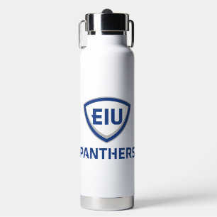 Eastern Illinois Panthers Shield & Wordmark Logo Water Bottle