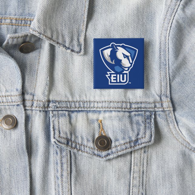 Eastern Illinois University Panthers Logo 15 Cm Square Badge (In Situ)