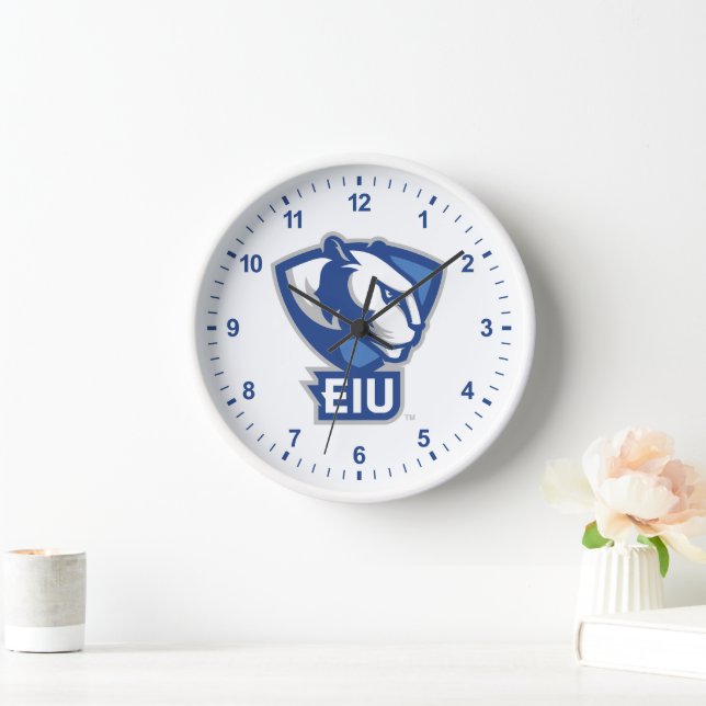 Eastern Illinois University Panthers Logo Clock (Home)