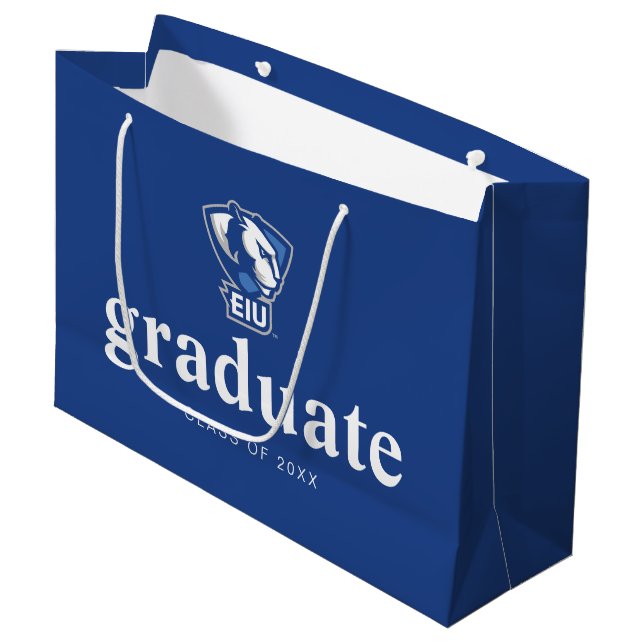 Eastern Illinois University Panthers Logo Large Gift Bag (Front Angled)