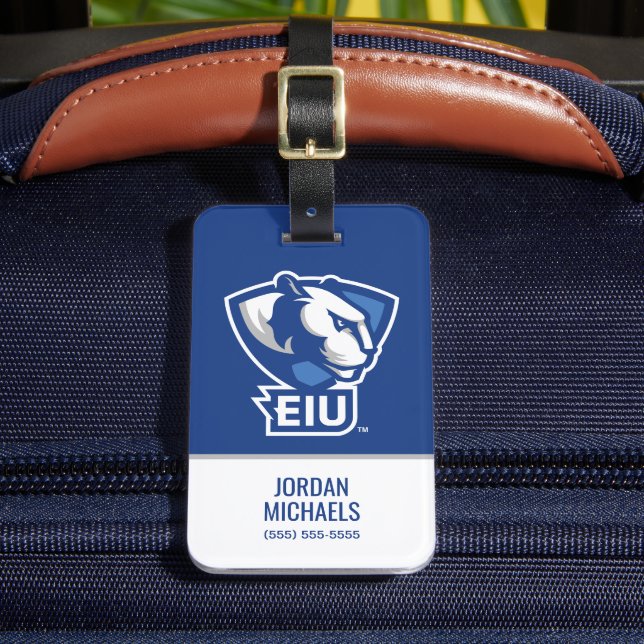 Eastern Illinois University Panthers Logo Luggage Tag (Front Insitu 2)