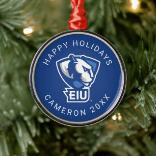 Eastern Illinois University Panthers Logo Metal Ornament