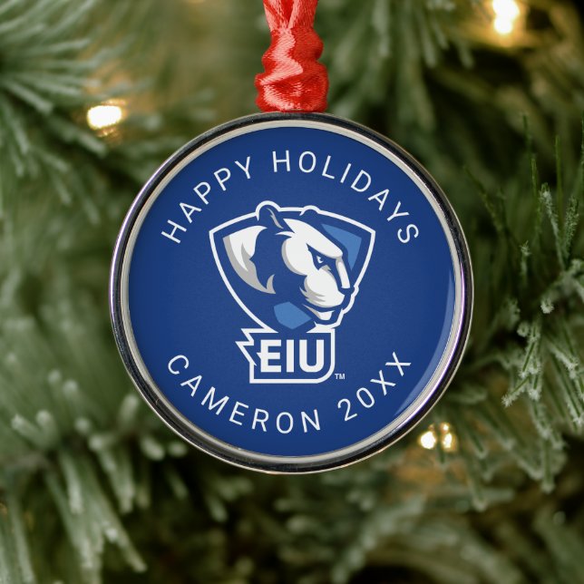 Eastern Illinois University Panthers Logo Metal Ornament (Tree)