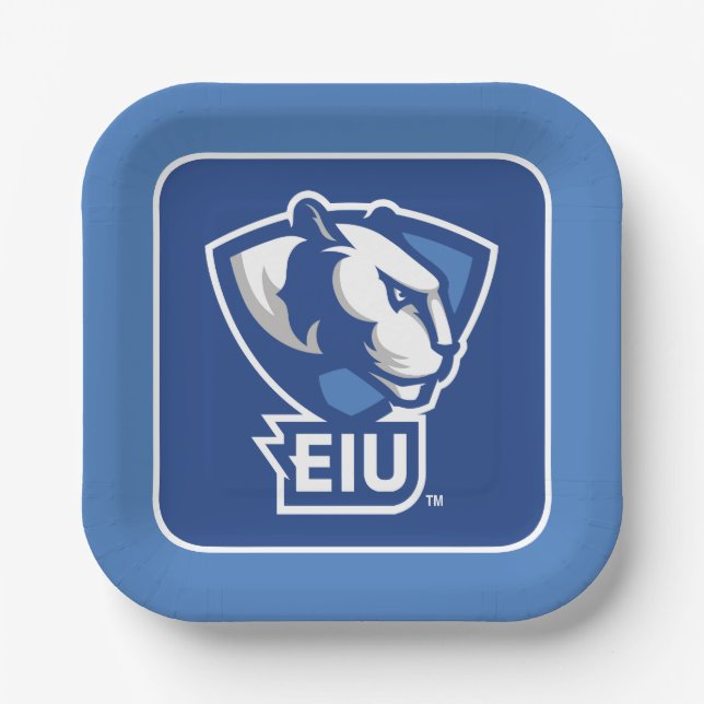 Eastern Illinois University Panthers Logo Paper Plate (Front)