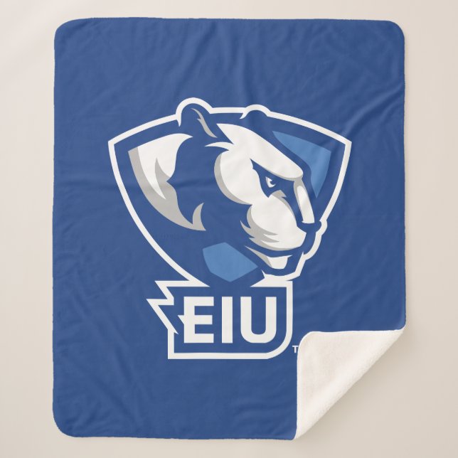 Eastern Illinois University Panthers Logo Sherpa Blanket (Front)