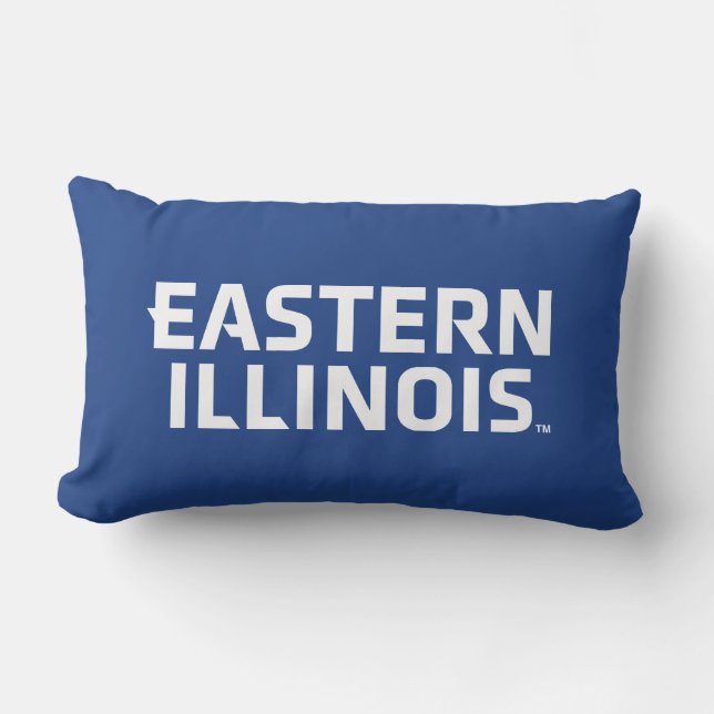 Eastern Illinois University Wordmark Logo Lumbar Cushion (Front)