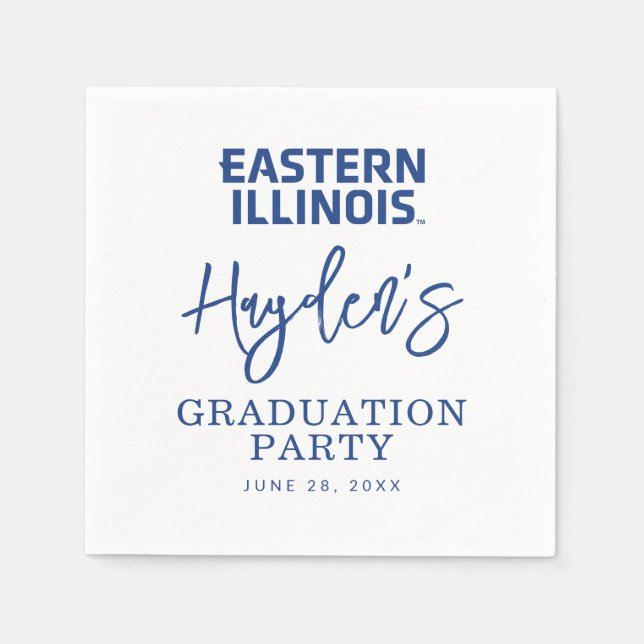 Eastern Illinois University Wordmark Logo Napkin (Front)