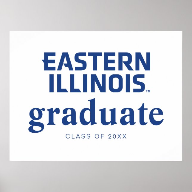 Eastern Illinois University Wordmark Logo Poster (Front)