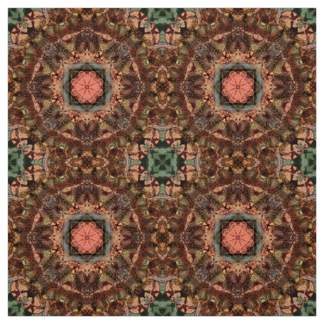 Eastern Influenced Star Mandala and Cross Tile Fabric (Swatch)