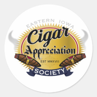 Eastern Iowa Cigar Appreciation Society Decal Classic Round Sticker