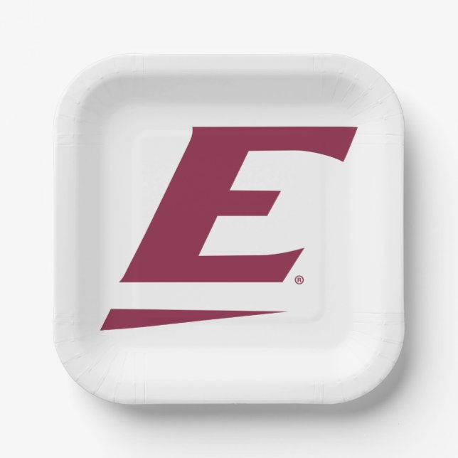 Eastern Kentucky University E Paper Plate (Front)