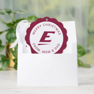 Eastern Kentucky University E Tree Decoration Card