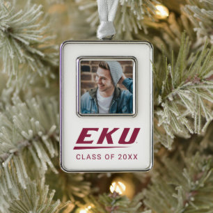 Eastern Kentucky University EKU Silver Plated Framed Ornament