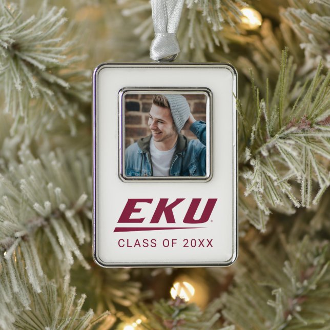 Eastern Kentucky University | EKU Silver Plated Framed Ornament (Tree)