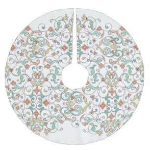 Eastern ornate border element. brushed polyester tree skirt