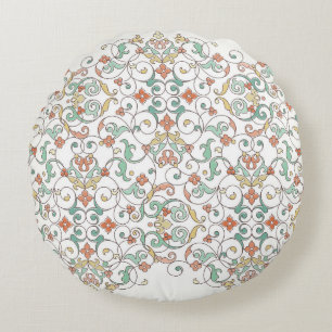 Eastern ornate border element. round cushion