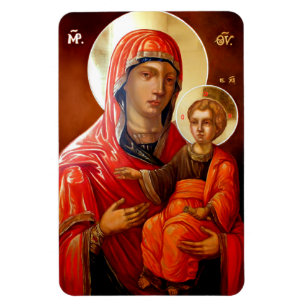 Eastern Orthodox Icon of Saint Mary Teotokos Magnet