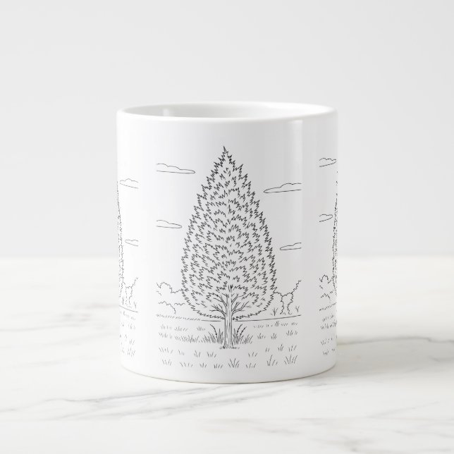 Eastern Red Cedar - Juniperus virginiana - Native  Large Coffee Mug (Front)