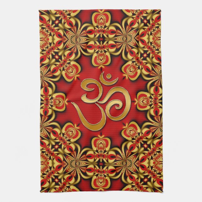 Eastern Red Gold OM Kitchen Tea Cloth (Vertical)
