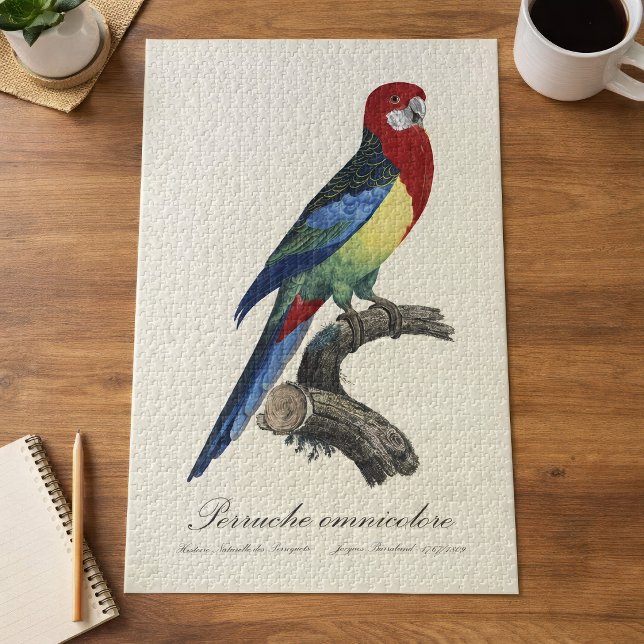 Eastern rosella or Platycercus eximius parakeet Jigsaw Puzzle (Eastern rosella or Platycercus eximius parakeet. Jigsaw Puzzle)