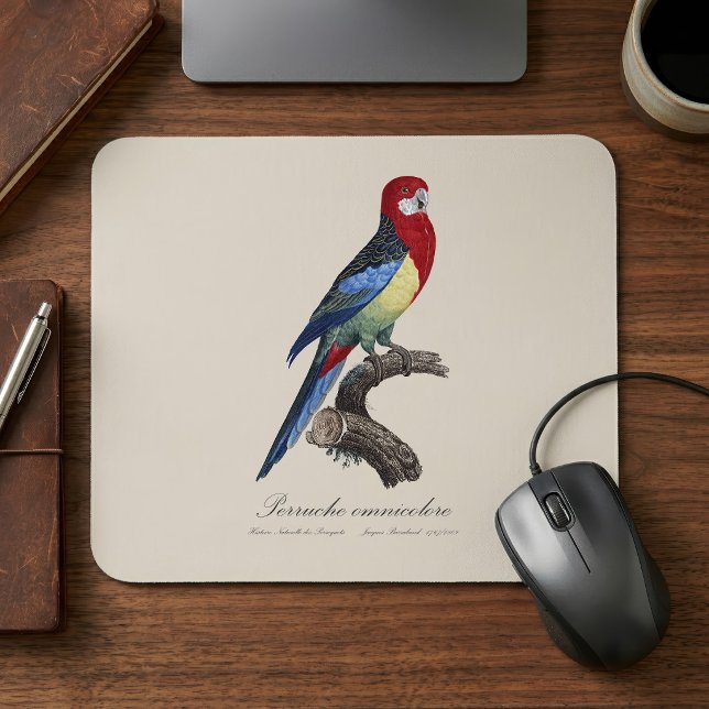 Eastern rosella or Platycercus eximius parakeet Mouse Pad (Eastern rosella or Platycercus eximius parakeet. Mouse Pad)