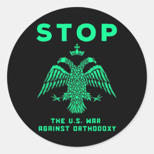 Eastern Russian Orthodox Christian Anti War Peace Classic Round Sticker