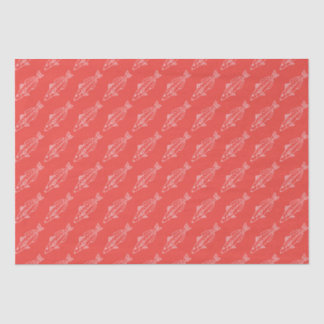 Eastern School Whiting Fish in Soft Pink on Red Tissue Paper